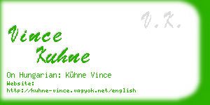 vince kuhne business card