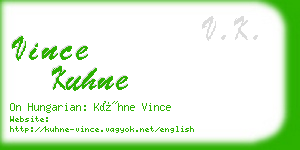 vince kuhne business card